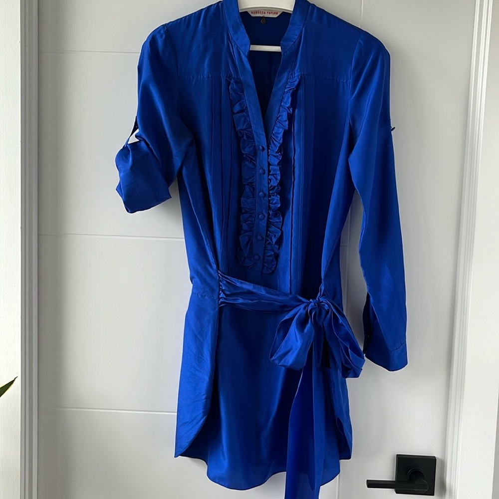 Rebecca Taylor 100% silk tunic shirt 💙
